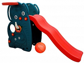 Горка-волна Слон с баскетбольным кольцом и мячом (Happy Box, JM-765W)